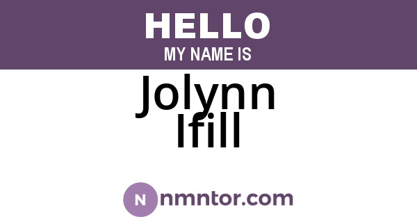 Jolynn Ifill
