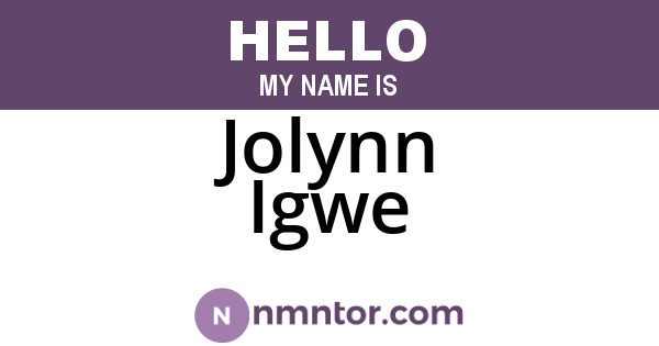 Jolynn Igwe