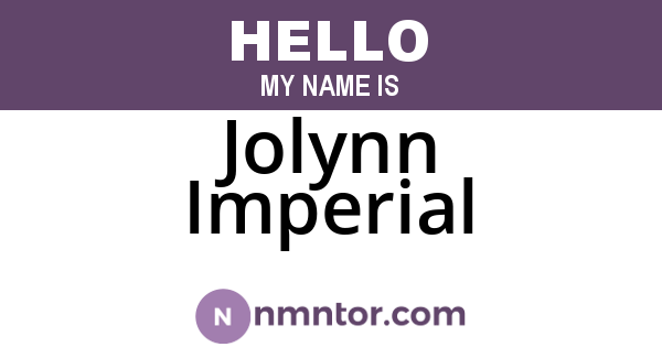 Jolynn Imperial