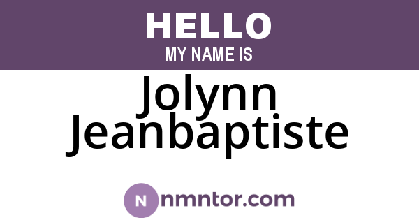 Jolynn Jeanbaptiste