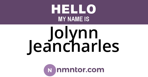 Jolynn Jeancharles