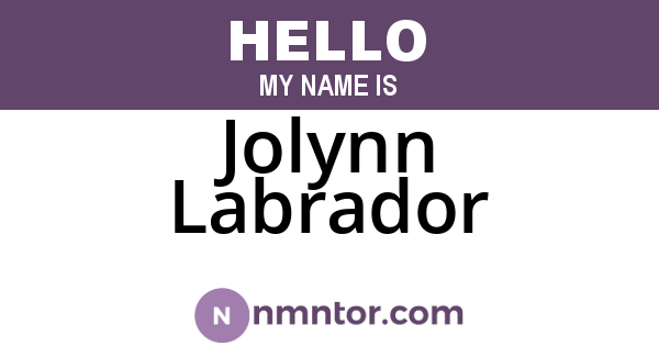 Jolynn Labrador