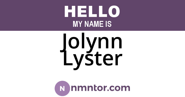 Jolynn Lyster
