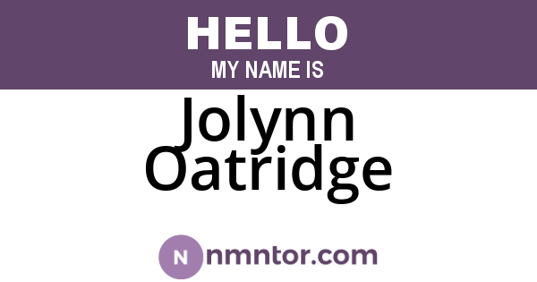 Jolynn Oatridge