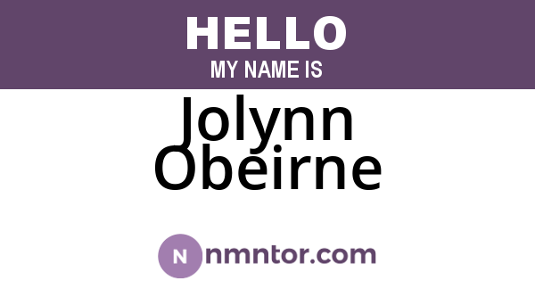 Jolynn Obeirne