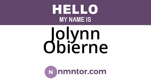 Jolynn Obierne
