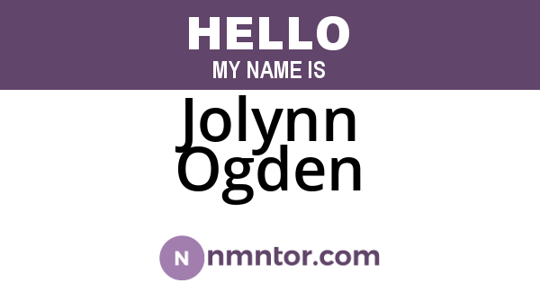 Jolynn Ogden