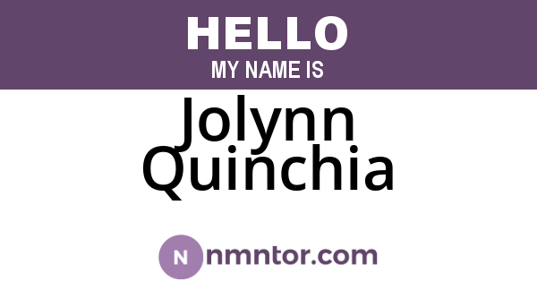 Jolynn Quinchia