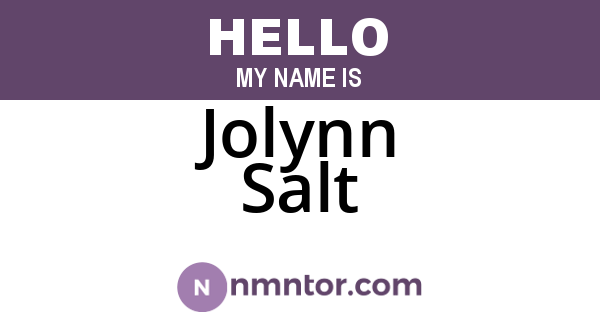 Jolynn Salt