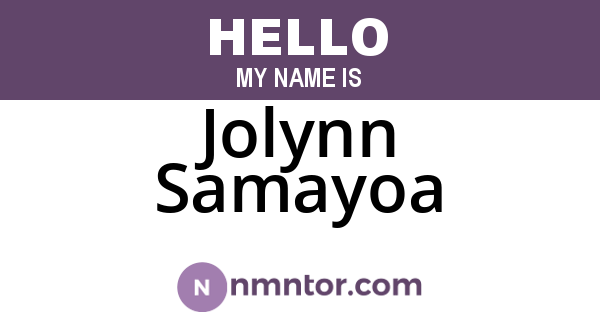 Jolynn Samayoa