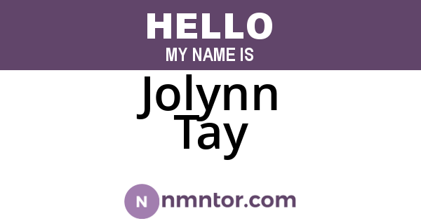 Jolynn Tay