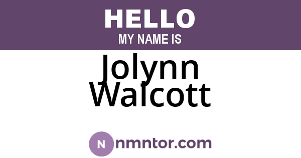 Jolynn Walcott