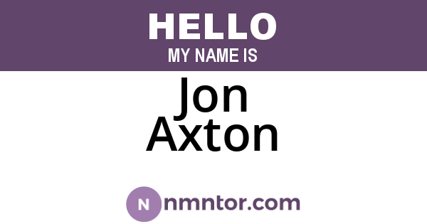 Jon Axton