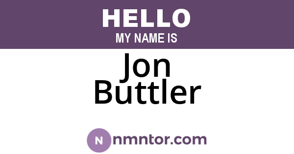 Jon Buttler