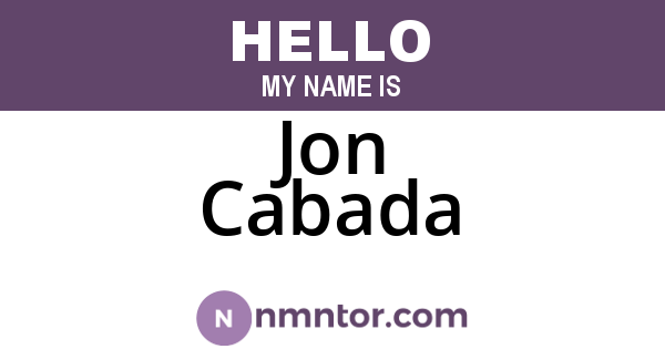Jon Cabada