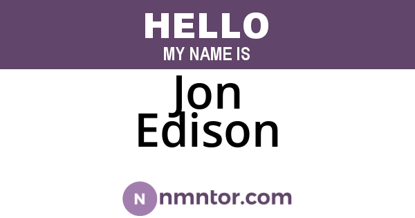 Jon Edison