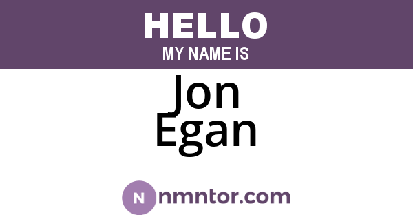 Jon Egan