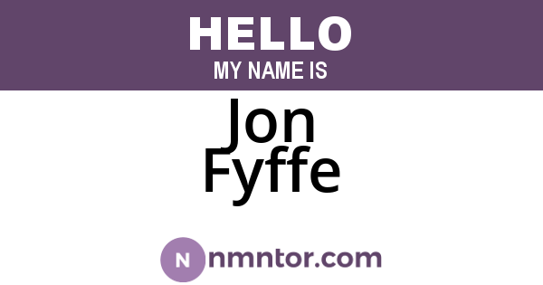 Jon Fyffe