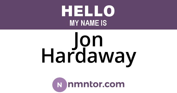 Jon Hardaway