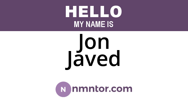 Jon Javed