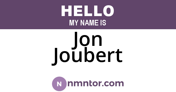 Jon Joubert