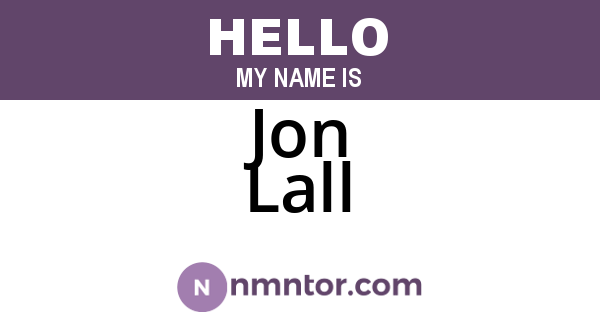 Jon Lall