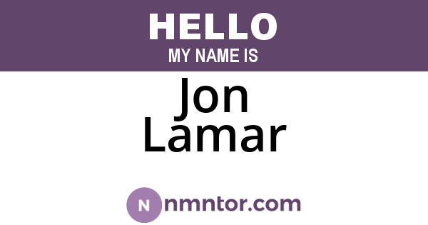 Jon Lamar