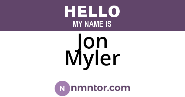 Jon Myler