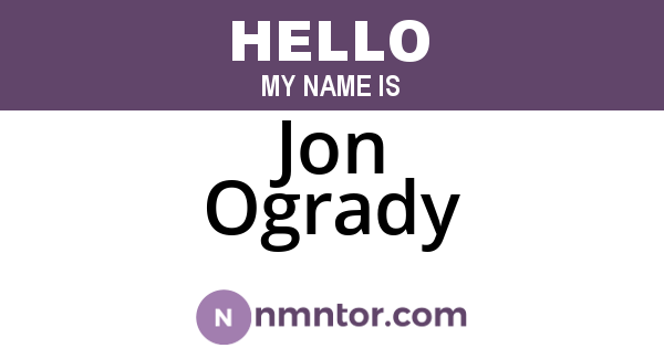 Jon Ogrady