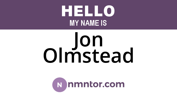 Jon Olmstead