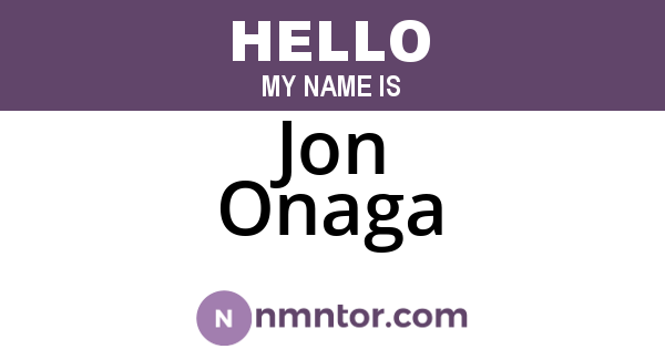 Jon Onaga