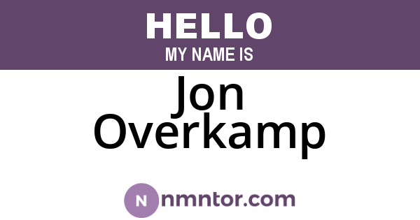Jon Overkamp