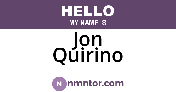 Jon Quirino