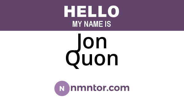 Jon Quon
