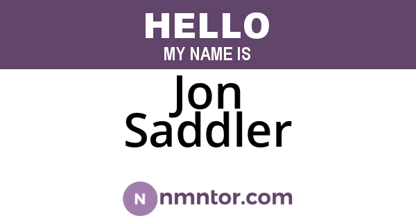 Jon Saddler