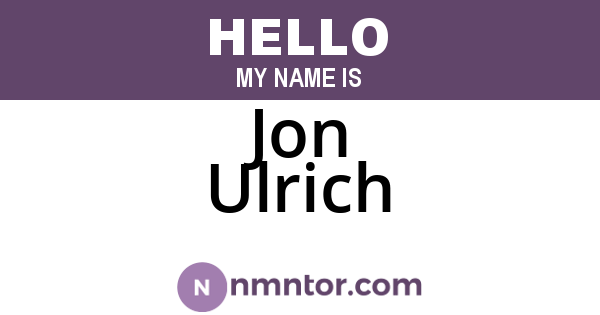 Jon Ulrich