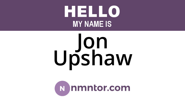 Jon Upshaw