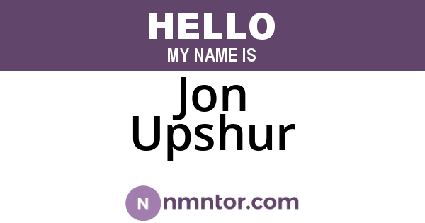 Jon Upshur