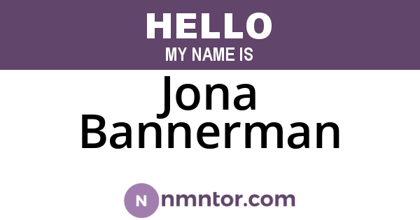 Jona Bannerman