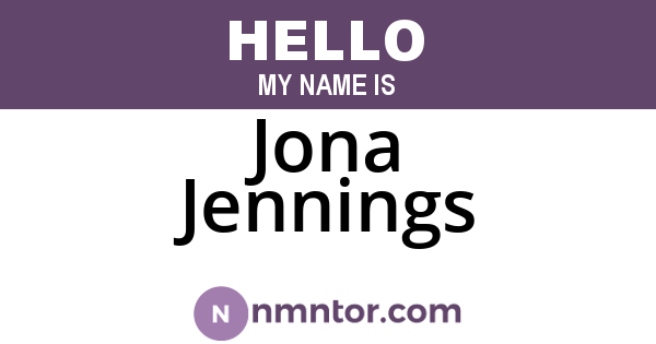 Jona Jennings