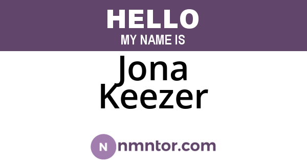 Jona Keezer