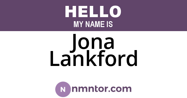 Jona Lankford
