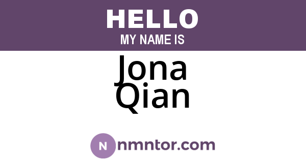 Jona Qian