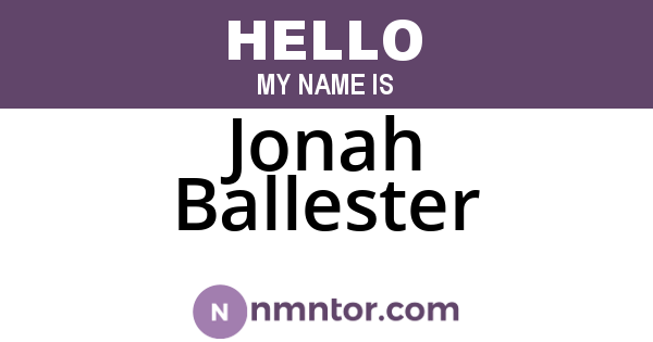 Jonah Ballester