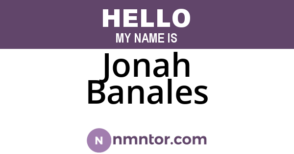 Jonah Banales
