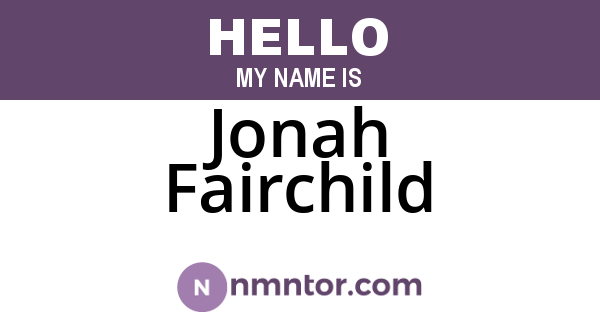 Jonah Fairchild