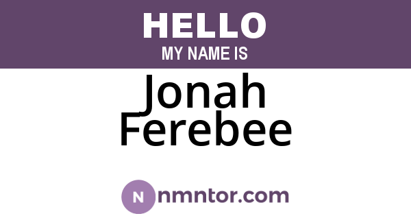 Jonah Ferebee