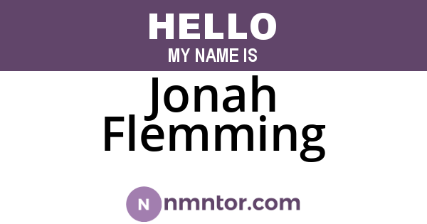 Jonah Flemming