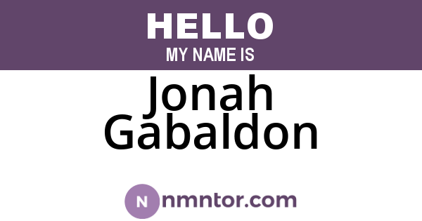 Jonah Gabaldon
