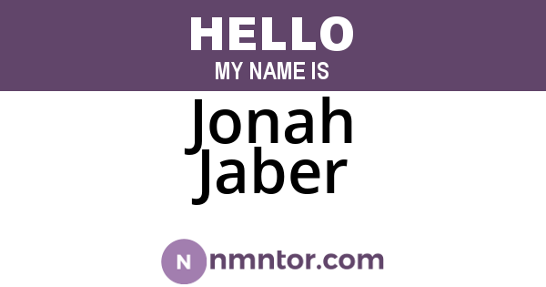 Jonah Jaber